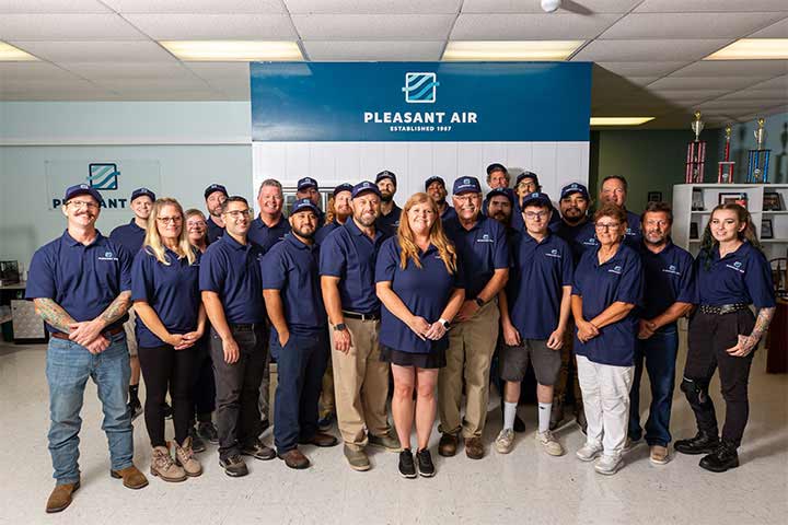 Pleasant Air Team Photo Indoors